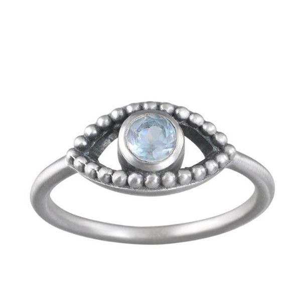 Satya Jewelry Jewelry - Satya Keeper of Positivity Eye 925 Sterling Silver Ring - Size 6
